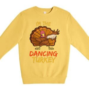 Dancing Turkey Matching Family Group Thanksgiving Party Pj Premium Crewneck Sweatshirt