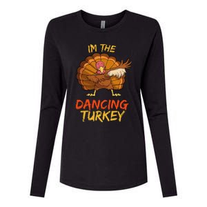 Dancing Turkey Matching Family Group Thanksgiving Party Pj Womens Cotton Relaxed Long Sleeve T-Shirt