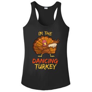 Dancing Turkey Matching Family Group Thanksgiving Party Pj Ladies PosiCharge Competitor Racerback Tank