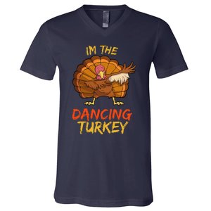 Dancing Turkey Matching Family Group Thanksgiving Party Pj V-Neck T-Shirt