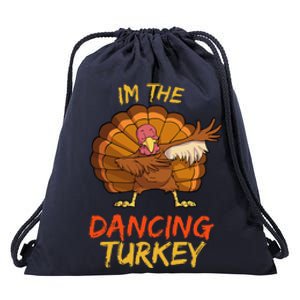 Dancing Turkey Matching Family Group Thanksgiving Party Pj Drawstring Bag