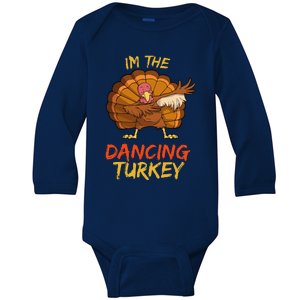 Dancing Turkey Matching Family Group Thanksgiving Party Pj Baby Long Sleeve Bodysuit