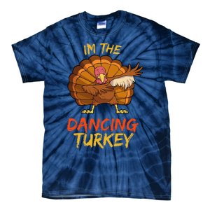 Dancing Turkey Matching Family Group Thanksgiving Party Pj Tie-Dye T-Shirt