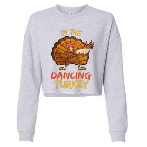 Dancing Turkey Matching Family Group Thanksgiving Party Pj Cropped Pullover Crew