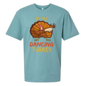 Dancing Turkey Matching Family Group Thanksgiving Party Pj Sueded Cloud Jersey T-Shirt