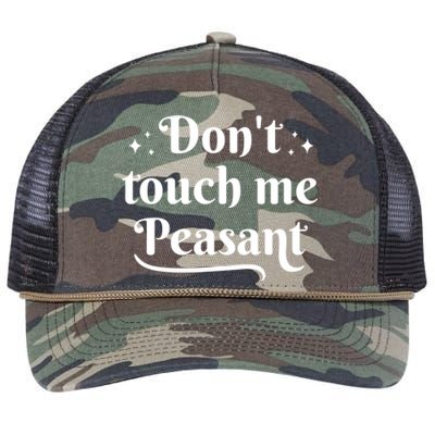 Don't Touch Me Peasant Funny Retro Rope Trucker Hat Cap