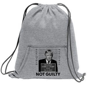 Donald Trump Mugshot Not Guilty Trump Supporter Sweatshirt Cinch Pack Bag