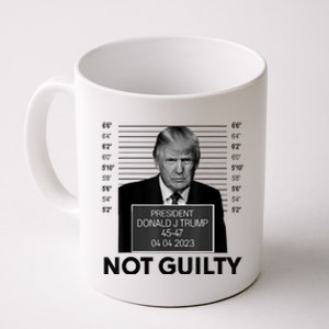 Donald Trump Mugshot Not Guilty Trump Supporter Coffee Mug