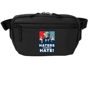 Donald Trump Middle Finger Funny Haters Gonna Hate President Gift Crossbody Pack