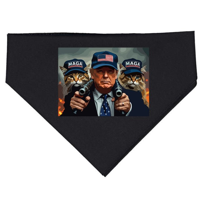 Donald Trump Make Cats Safe Again Red Hat 2024 Debate Funny USA-Made Doggie Bandana