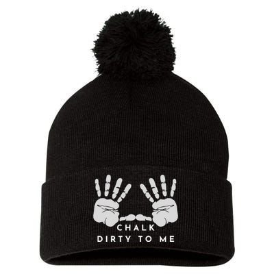 Dirty To Me Chalk Hands Pom Pom 12in Knit Beanie