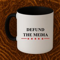 Defund The Media USA Star Mug