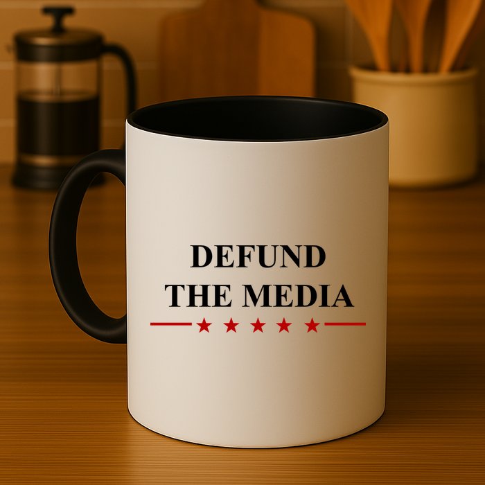 Defund The Media USA Star Mug