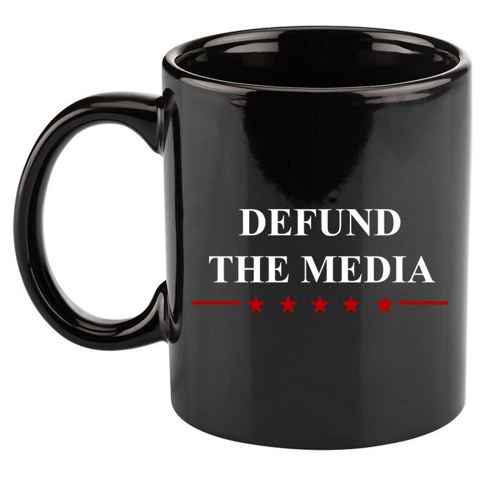 Defund The Media USA Star 11oz C Handle Ceramic Mug
