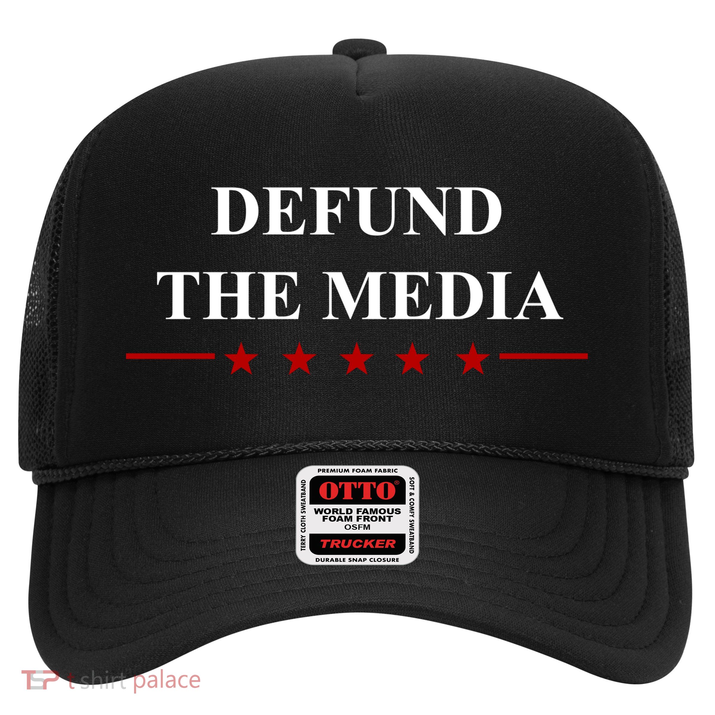 Defund The Media USA Star Trucker Hat