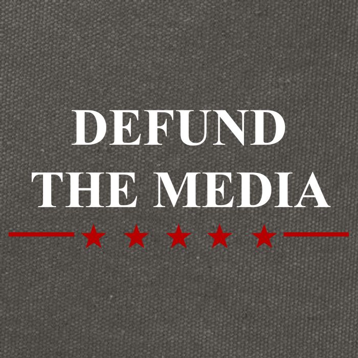 Defund The Media USA Star Cotton Canvas Backpack