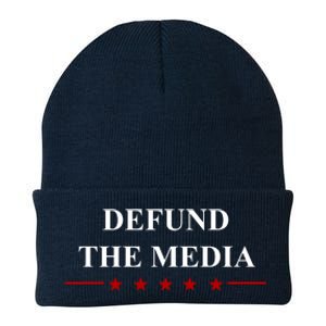 Defund The Media USA Star Knit Cap Winter Beanie