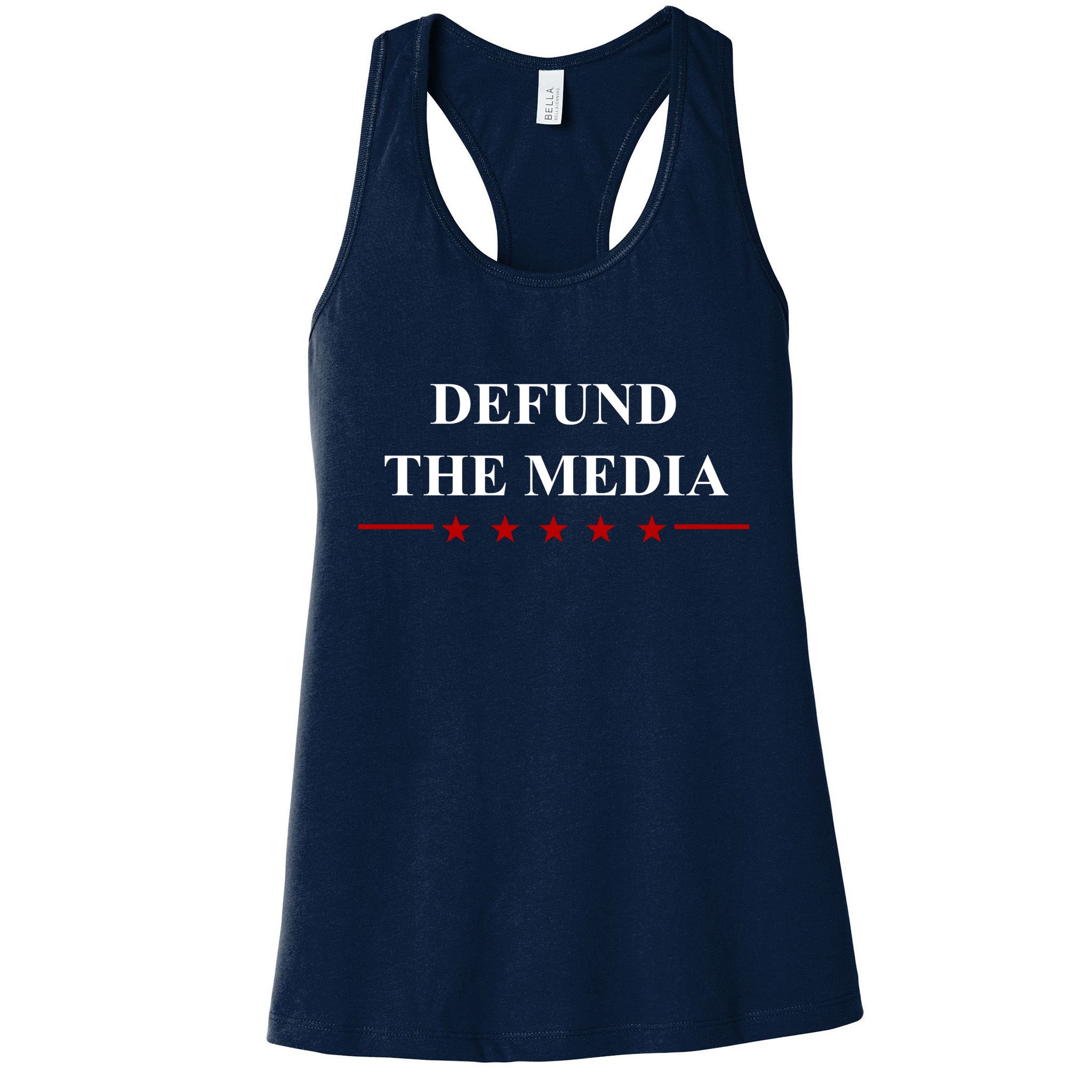 Defund The Media USA Star Womens Tank Top