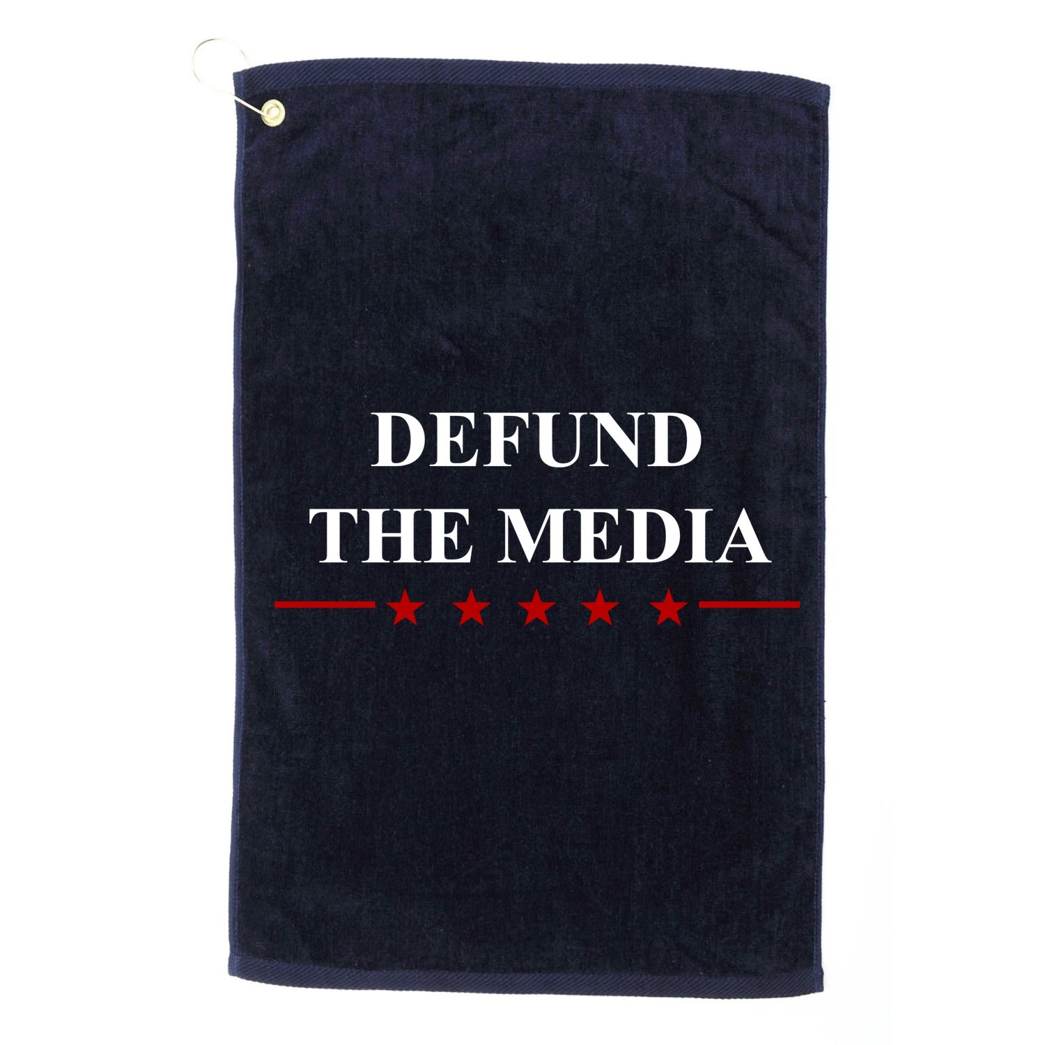 Defund The Media USA Star Golf Towel