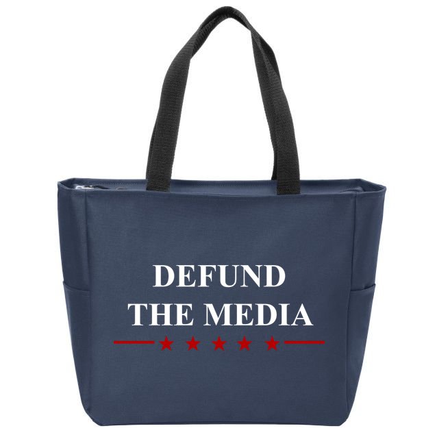 Defund The Media USA Star Zip Tote Bag