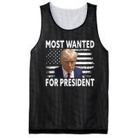 Donald Trump Most Wanted For President 2024 Pro Mugshot Mesh Reversible Basketball Jersey Tank