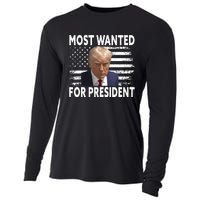 Donald Trump Most Wanted For President 2024 Pro Mugshot Cooling Performance Long Sleeve Crew