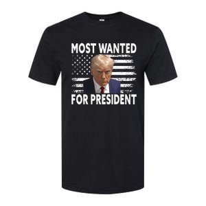 Donald Trump Most Wanted For President 2024 Pro Mugshot Softstyle CVC T-Shirt