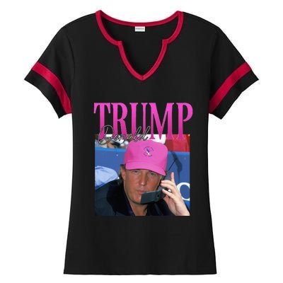 Donald Trump Miss Me Yet Vintage 90s Trump Ladies Halftime Notch Neck Tee