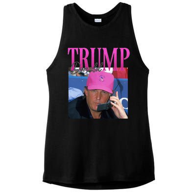 Donald Trump Miss Me Yet Vintage 90s Trump Ladies PosiCharge Tri-Blend Wicking Tank