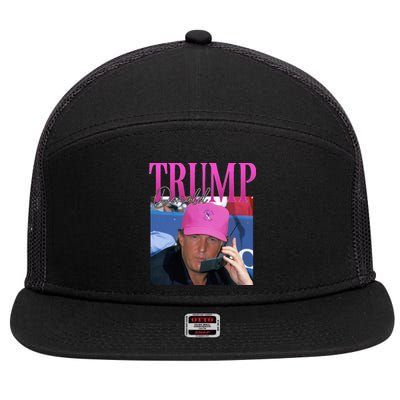 Donald Trump Miss Me Yet Vintage 90s Trump 7 Panel Mesh Trucker Snapback Hat