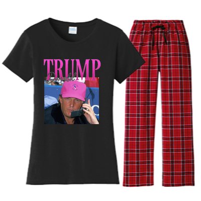 Donald Trump Miss Me Yet Vintage 90s Trump Women's Flannel Pajama Set