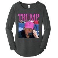 Donald Trump Miss Me Yet Vintage 90s Trump Women's Perfect Tri Tunic Long Sleeve Shirt