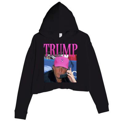 Donald Trump Miss Me Yet Vintage 90s Trump Crop Fleece Hoodie