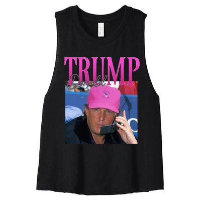 Donald Trump Miss Me Yet Vintage 90s Trump Women's Racerback Cropped Tank