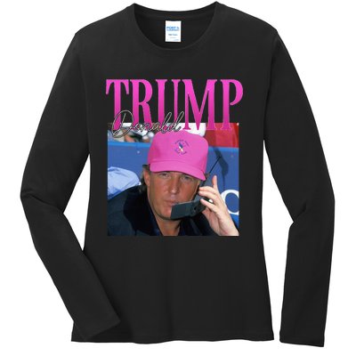 Donald Trump Miss Me Yet Vintage 90s Trump Ladies Long Sleeve Shirt