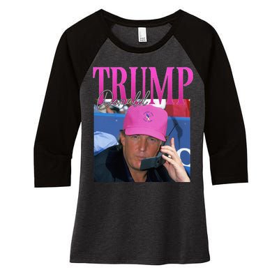 Donald Trump Miss Me Yet Vintage 90s Trump Women's Tri-Blend 3/4-Sleeve Raglan Shirt