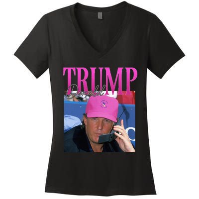 Donald Trump Miss Me Yet Vintage 90s Trump Women's V-Neck T-Shirt