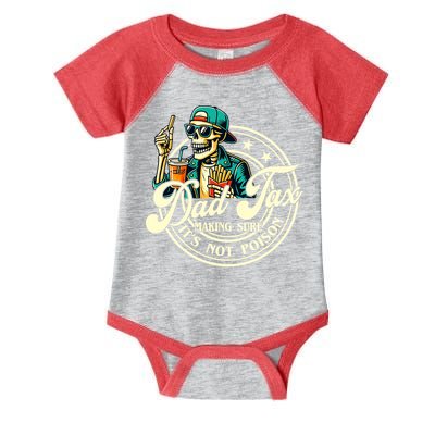 Dad Tax Making Sure It's Not Poison Skeleton Funny Father Infant Baby Jersey Bodysuit
