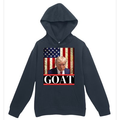 Donald Trump Mug Shot Goat Design American Flag Maga Funny Gift Urban Pullover Hoodie