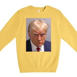 Donald Trump Mugshot Premium Crewneck Sweatshirt