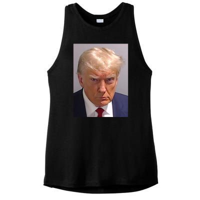 Donald Trump Mugshot Ladies PosiCharge Tri-Blend Wicking Tank