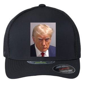 Donald Trump Mugshot Flexfit Unipanel Trucker Cap