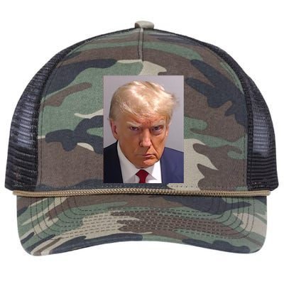 Donald Trump Mugshot Retro Rope Trucker Hat Cap