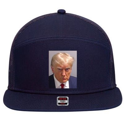 Donald Trump Mugshot 7 Panel Mesh Trucker Snapback Hat