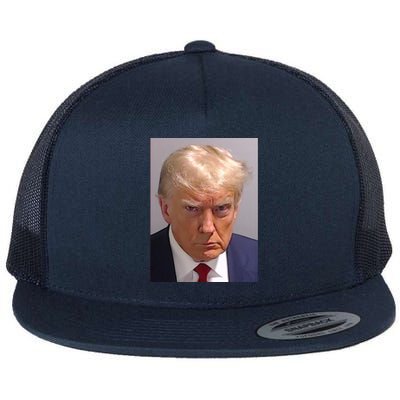 Donald Trump Mugshot Flat Bill Trucker Hat