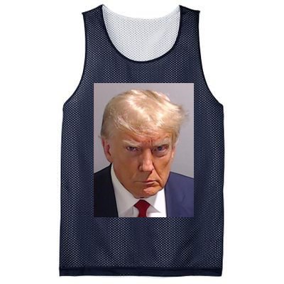 Donald Trump Mugshot Mesh Reversible Basketball Jersey Tank