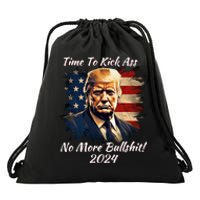 Donald Trump My President 2024 America Mug Shot Flag Drawstring Bag