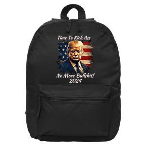 Donald Trump My President 2024 America Mug Shot Flag 16 in Basic Backpack