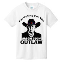 Donald Trump Maga IM Voting For The Outlaw 2024 President Kids T-Shirt