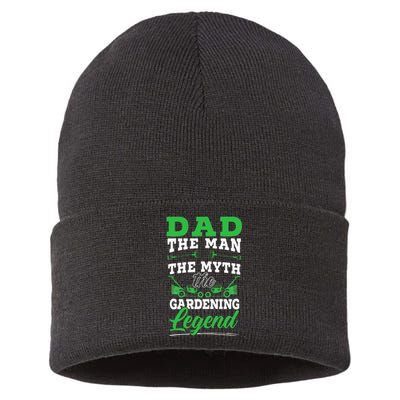 Dad The Man The Myth The Gardening Legend Plant Lover Sustainable Knit Beanie